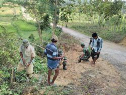 Koramil Ganding, Adakan Karya Bhakti Tanah Longsor