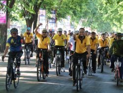 Dandim 0827/Sumenep Meriahkan Sepeda Gembira Dalam Rangka HUT Bhayangkara Ke 76