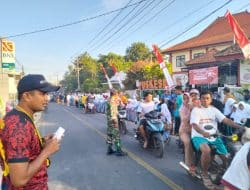 TNI PAM Jalan-Jalan Santai di Ambunten, Dimeriahkan Anak SD Hingga SMA