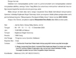 Ribuan Masyarakat Desa Badur Akan Demo Kantor Kejari, Minta P21kan 5 Tersangka Perangkat Desa