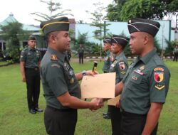 Dandim 0827/Sumenep Pimpin Acara Korp Raport Anggota Pindah Satuan dan Penempatan Personel Baru