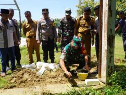 Dandim 0827/Sumenep Lakukan Peletakan Batu Pertama Pembangunan Dapur Sehat MBG